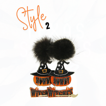 Howdy Pumpkin Halloween Earrings - 4 Styles