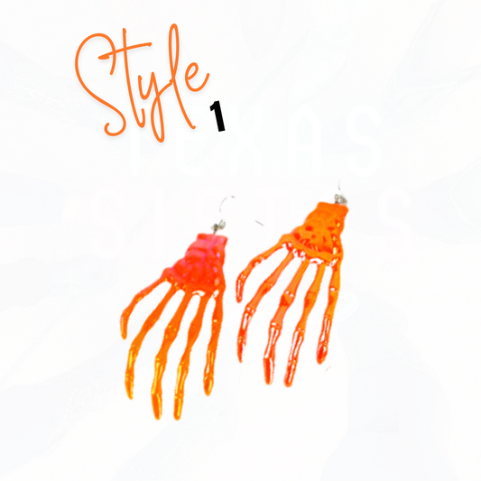 Halloween Skeleton Fingers Earrings  - 3 Styles