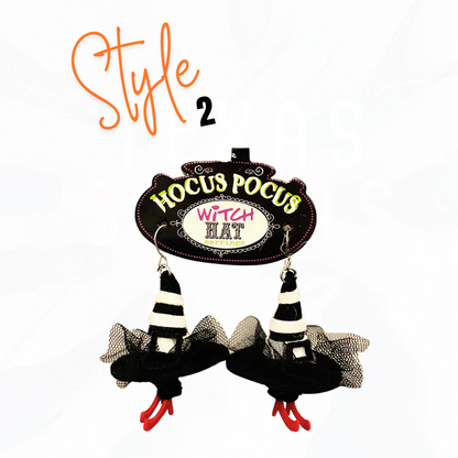 Halloween Hocus Pocus Witch Hat Earrings  - 3 Styles