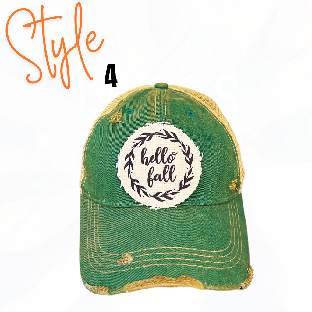 Fall Favorite Trucker Patch Hats 2 - 4 Styles