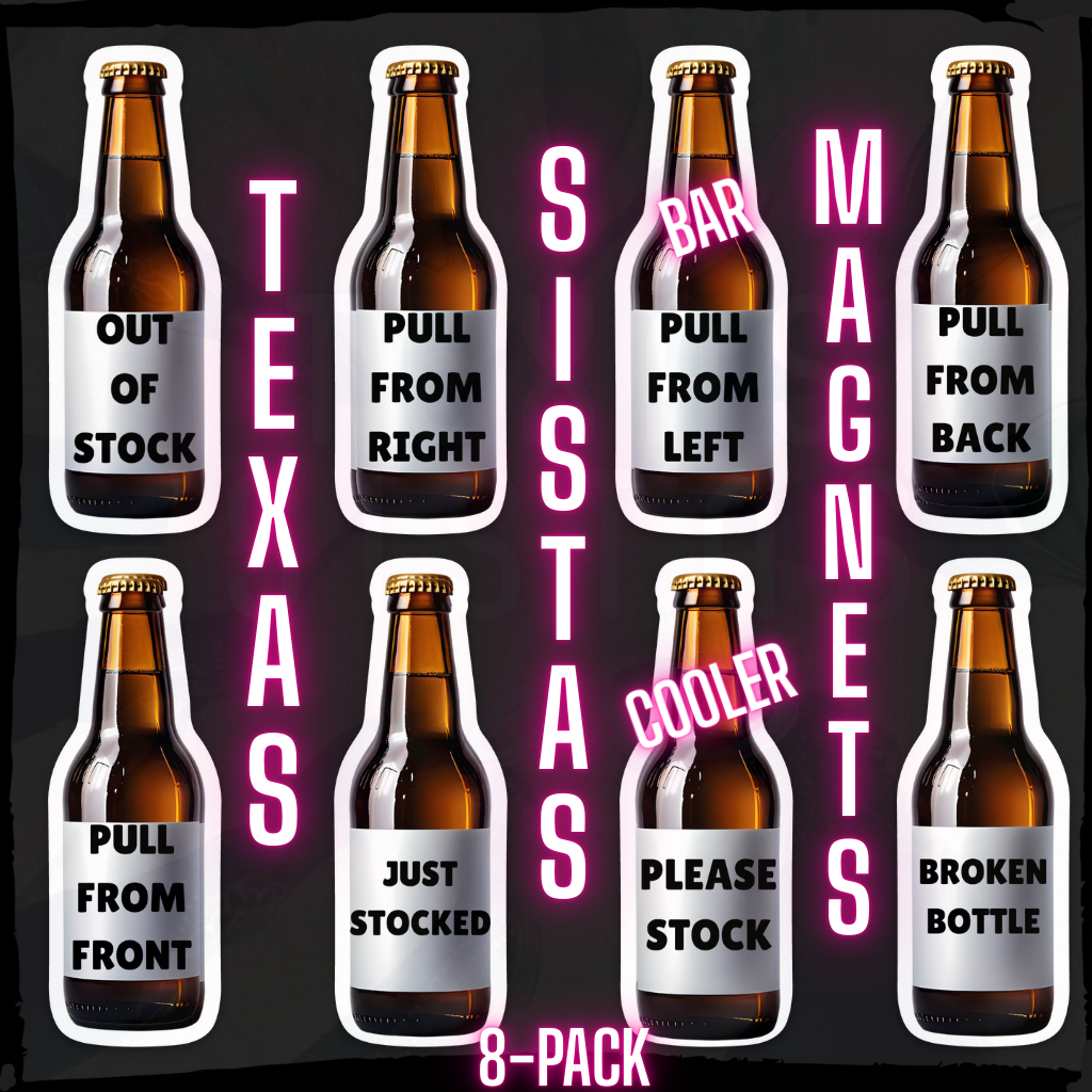 Ultra-Thin Cooler Bottle Magnets for Bars, Restaurants & Taverns – 8-Pack