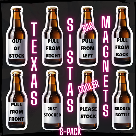 Ultra-Thin Cooler Bottle Magnets for Bars, Restaurants & Taverns – 8-Pack