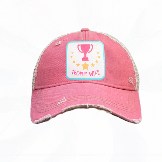 TROPHY WIFE Trucker HAT
