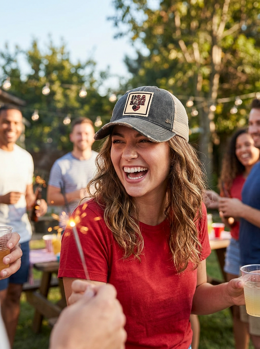 USA BABE Heart Trucker Hat - 4 COLORS
