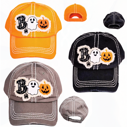 BOO Halloween Baseball Hats - 2 Colors