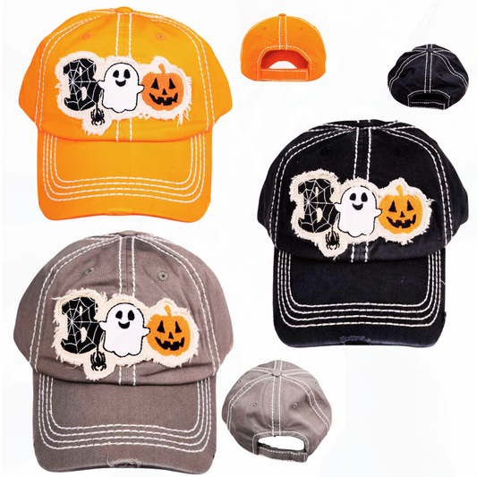 BOO Halloween Baseball Hats - 2 Colors