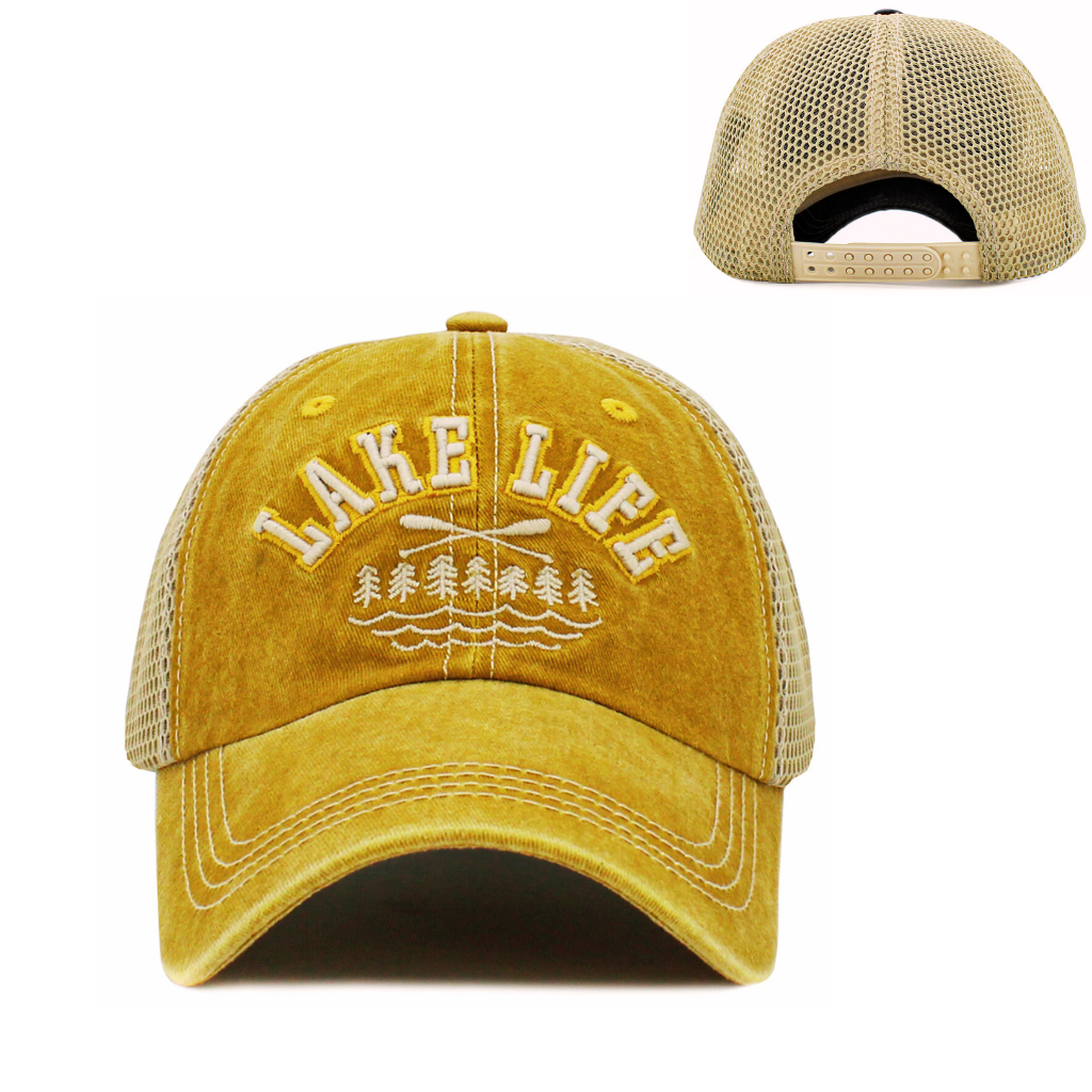 Lake Life Trucker HATS - Black or Gold