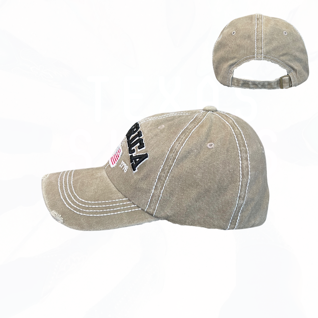America Est 1776 Flag Hats - 3 Colors