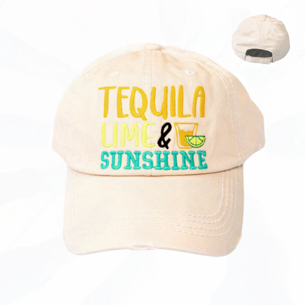 Tequila Lime & Sunshine Hats - Black or Stone