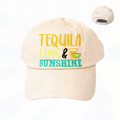 Tequila Lime & Sunshine Hats - Black or Stone