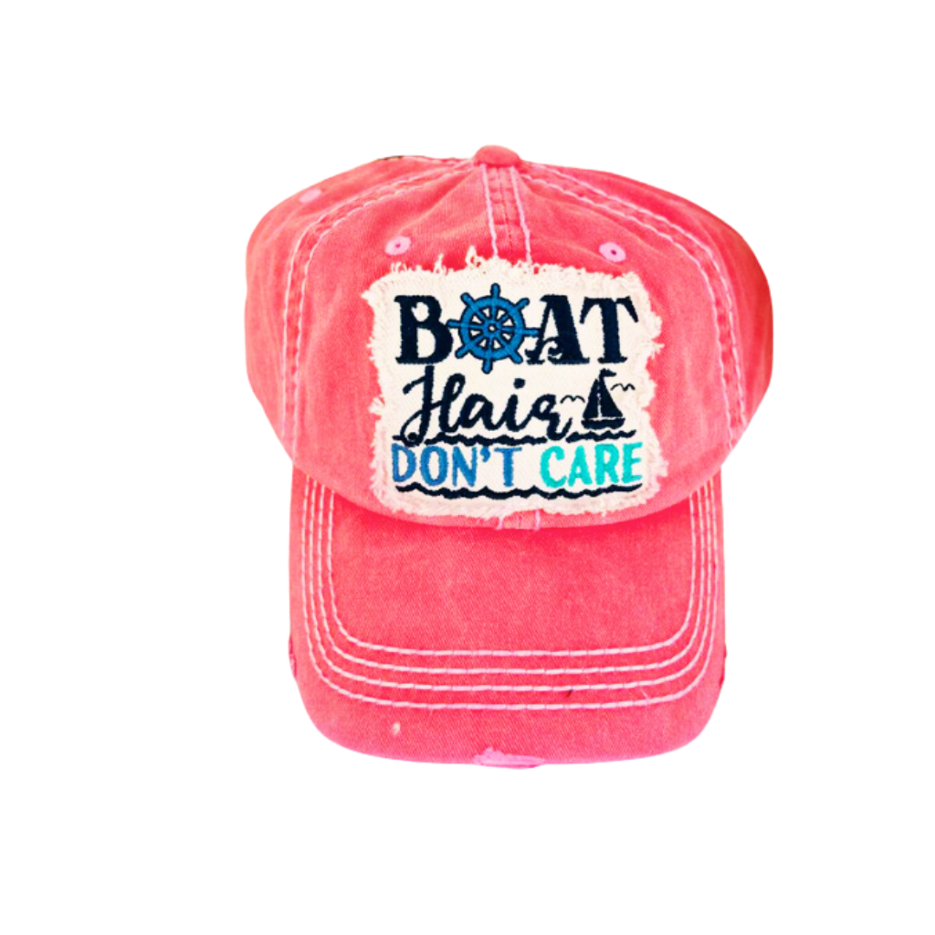 Boat Hair Don't Care Hat - Red or Black