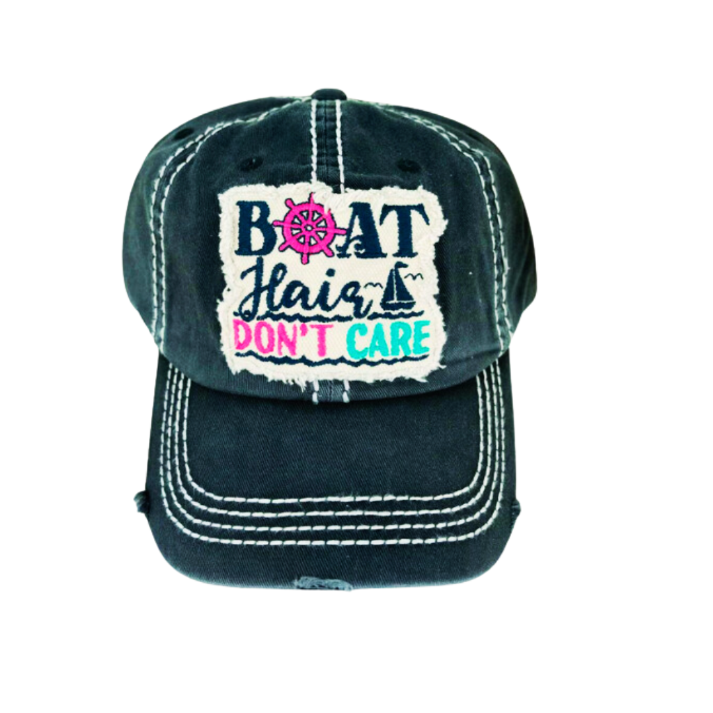 Boat Hair Don't Care Hat - Red or Black