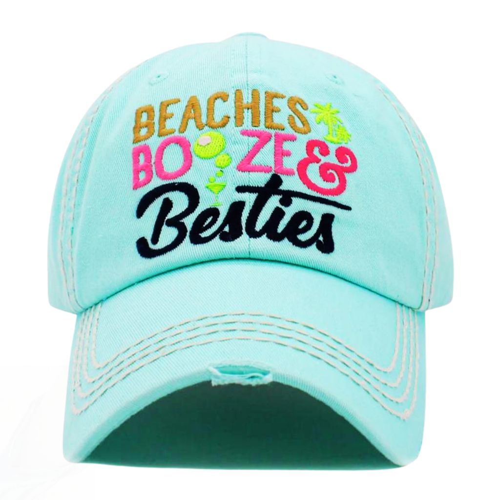 Beaches Booze & Besties Hat - 2 Colors