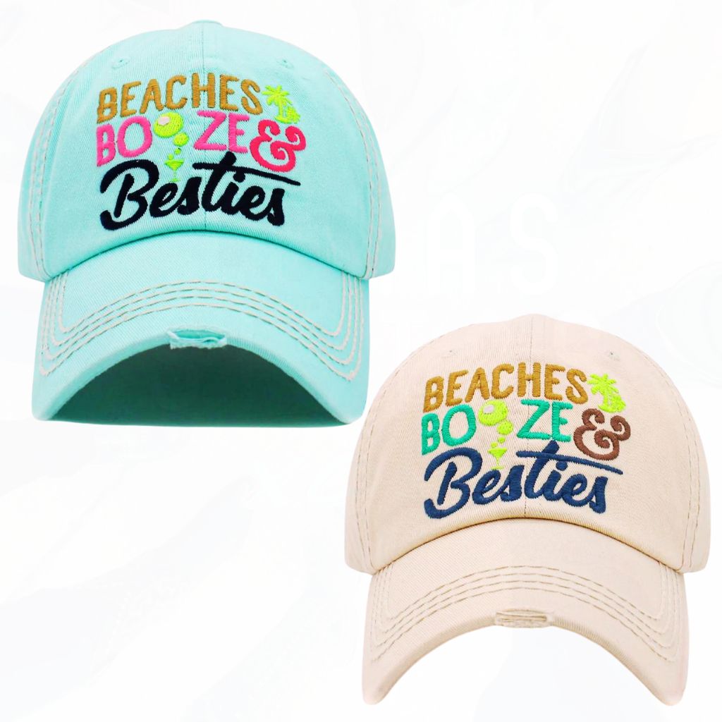 Beaches Booze & Besties Hat - 2 Colors