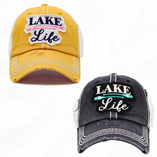 Lake Life Hats - Black or Gold