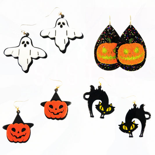 Ghostly Halloween Earrings  - 4 Styles