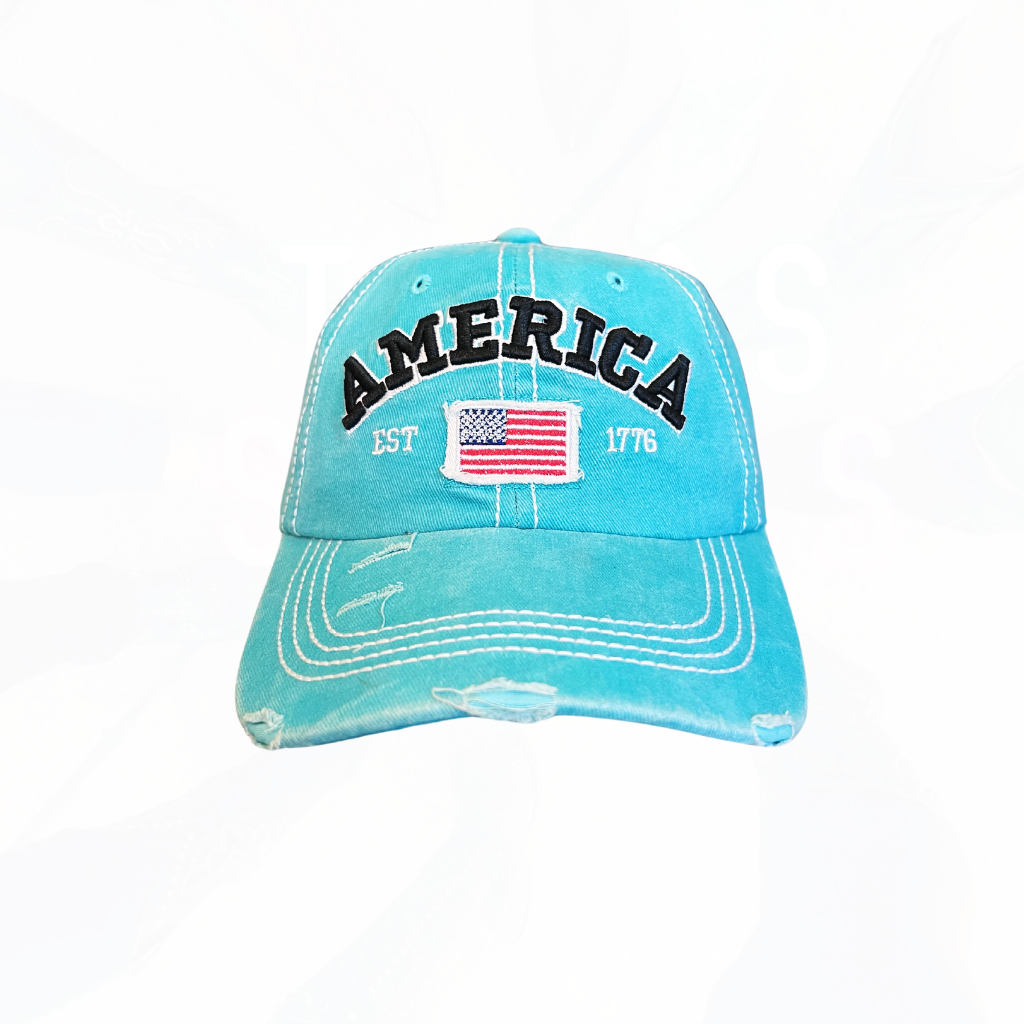 America Est 1776 Flag Hats - 3 Colors