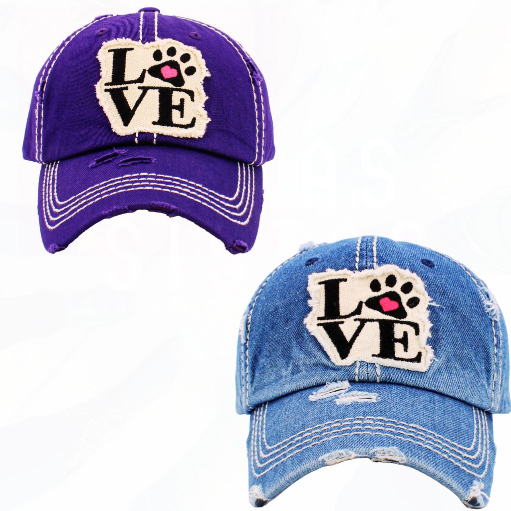 Love Paw Hats Love Animals Hats Dogs & Cats - 2 Colors