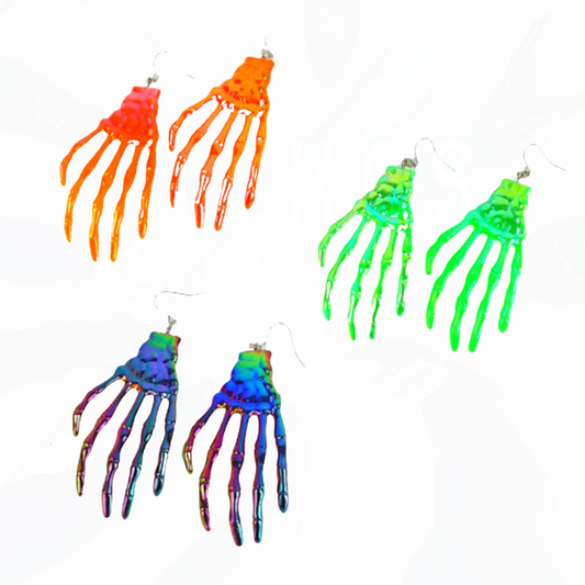 Halloween Skeleton Fingers Earrings  - 3 Styles