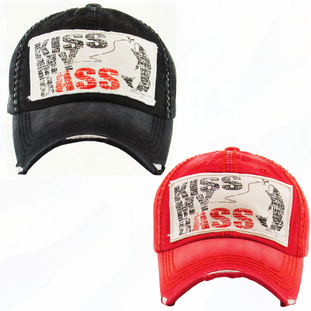 Kiss My Bass Hat Fishing Hat - 2 Colors