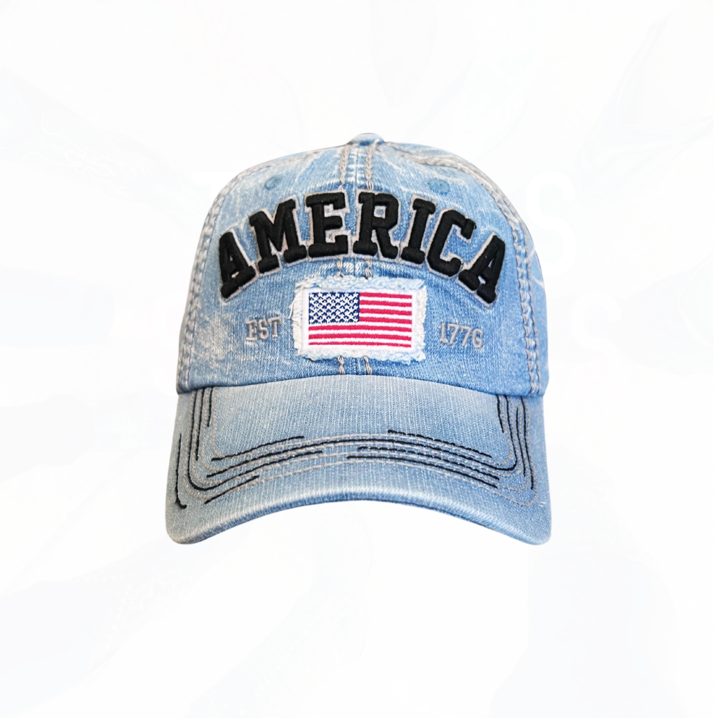 America Est 1776 Flag Hats - 3 Colors