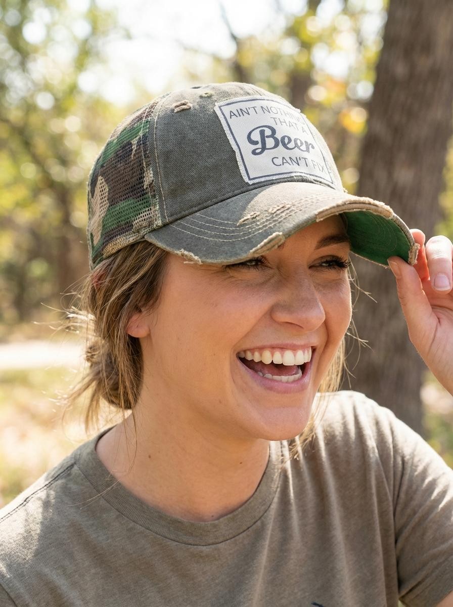 AIN'T NOTHING THAT A BEER CAN'T FIX Trucker Hat