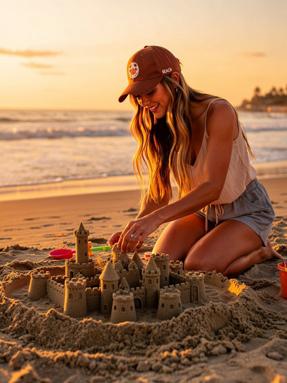 BEACH CRAB BROWN Trucker Hat - Adjustable