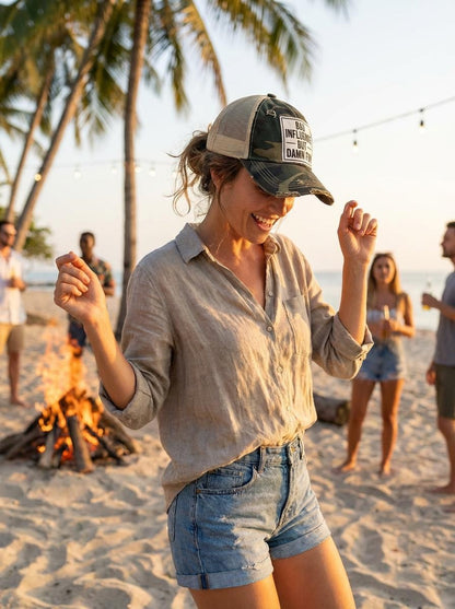 BAD INFLUENCE BUT DAMN FUN Trucker Hat