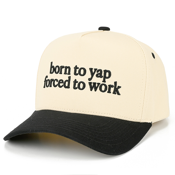 C.C Born To Yap Forced To Work trucker hat - Black