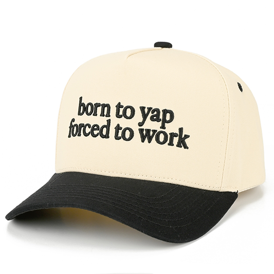 C.C Born To Yap Forced To Work trucker hat - Black