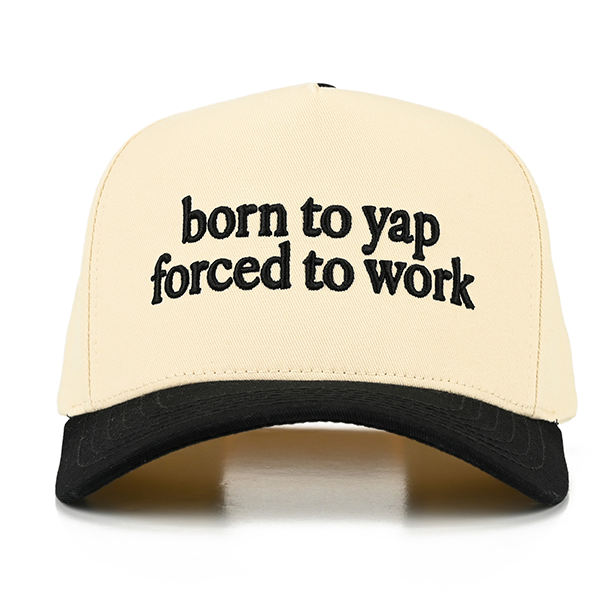 C.C Born To Yap Forced To Work trucker hat - Black