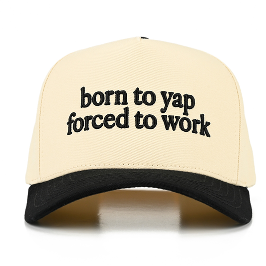 C.C Born To Yap Forced To Work trucker hat - Black