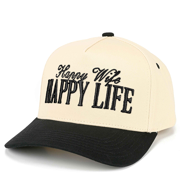 C.C Happy Wife Happy Life trucker hat - Black