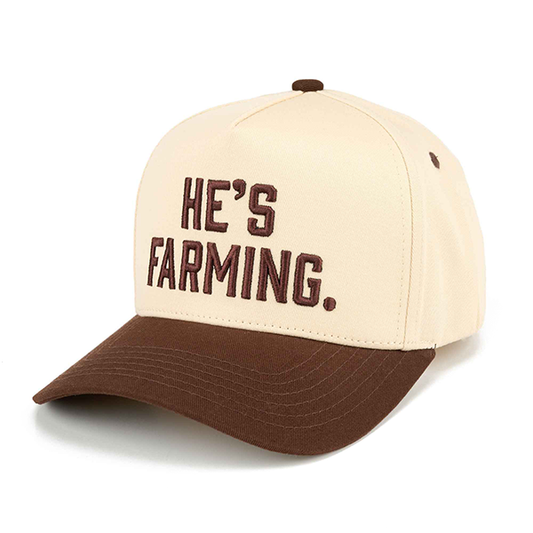 C.C He's Farming trucker hat - Brown