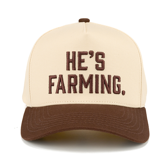 C.C He's Farming trucker hat - Brown