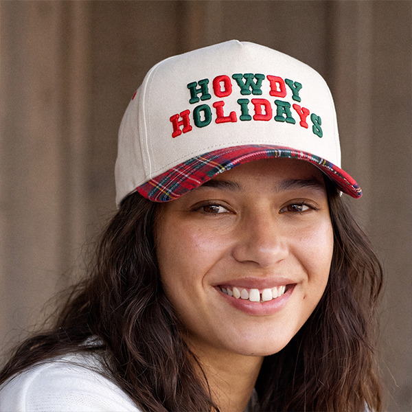 C.C Howdy Holidays trucker hat - Red - worn