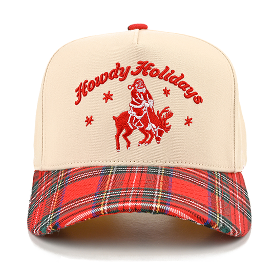 C.C Howdy Holidays Santa trucker hat - Red