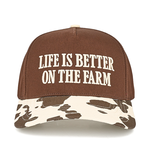 C.C Life Is Better On The Farm trucker hat - Brown