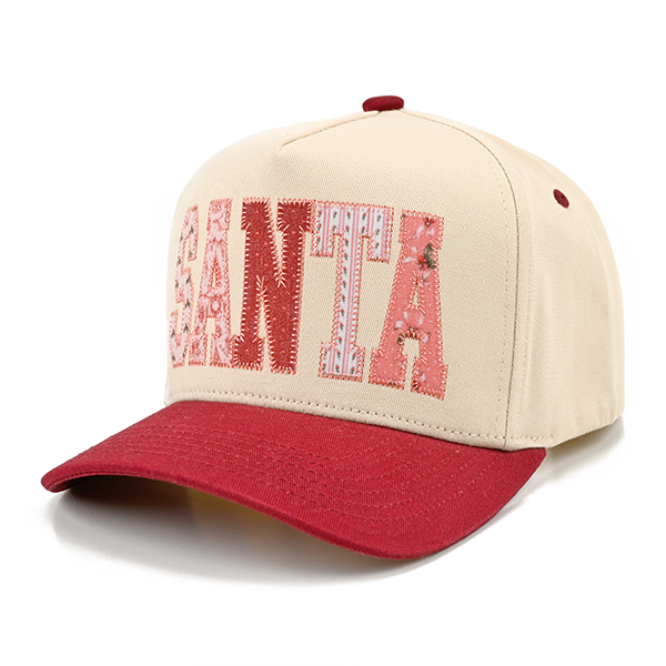 C.C SANTA Applique trucker hat - Burgundy