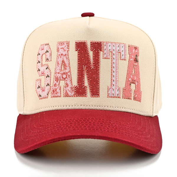 C.C SANTA Applique trucker hat - Burgundy