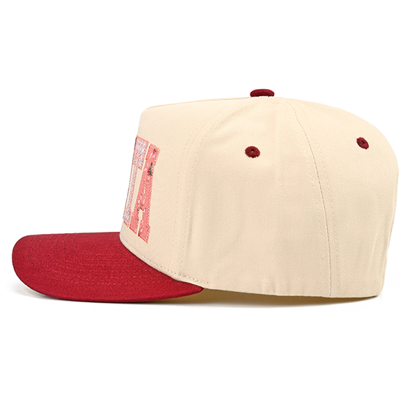 C.C SANTA Applique trucker hat - Burgundy