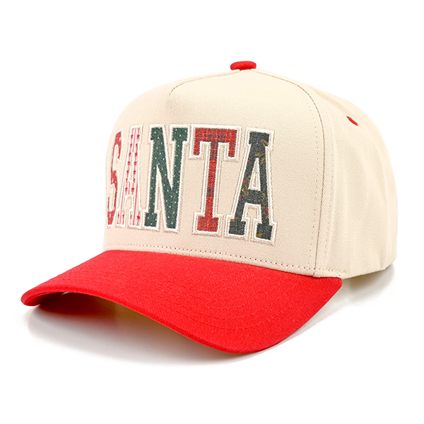 C.C SANTA Applique trucker hat - Red