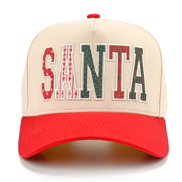 C.C SANTA Applique trucker hat - Red