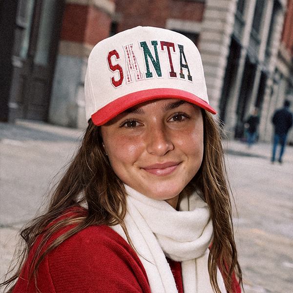 C.C SANTA Applique trucker hat - Red - worn