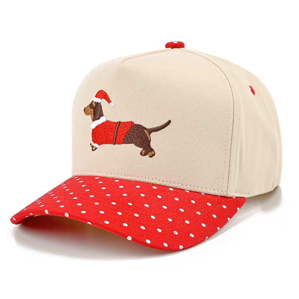 C.C Santa Dachshund trucker hat - Red