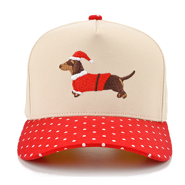 C.C Santa Dachshund trucker hat - Red