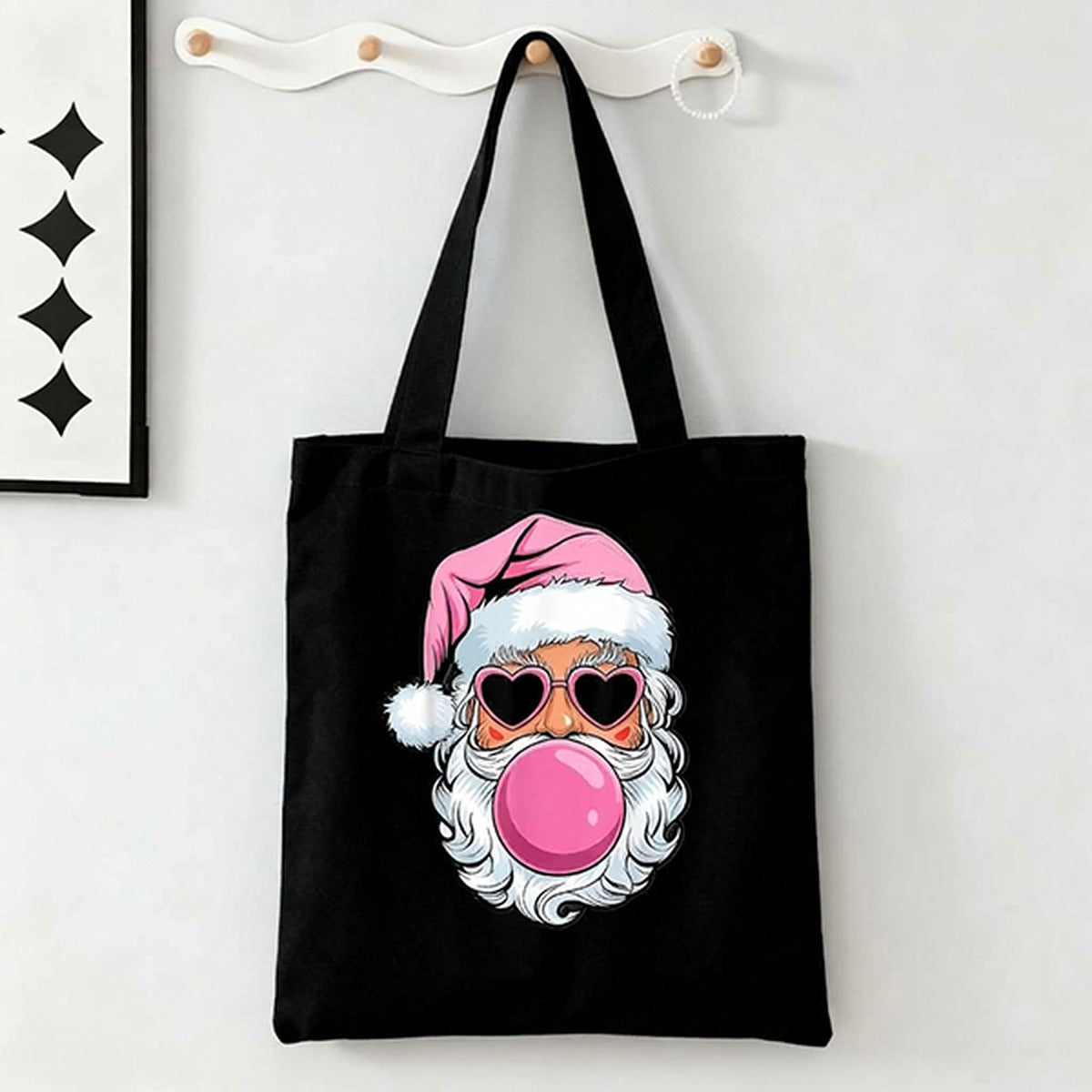 Christmas Santa Claus Bubble Gum Tote Bag