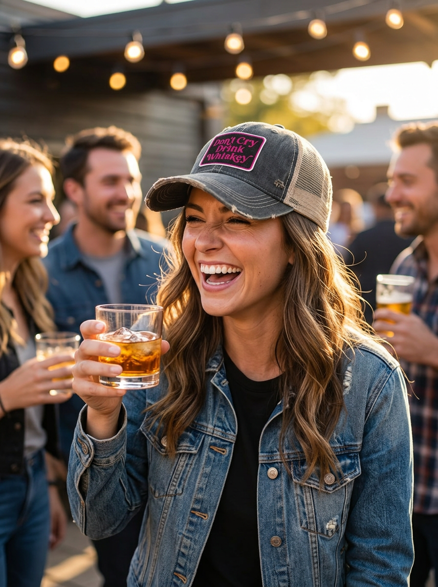 DON'T CRY DRINK WHISKEY TRUCKER Hat - 4 CHOICES