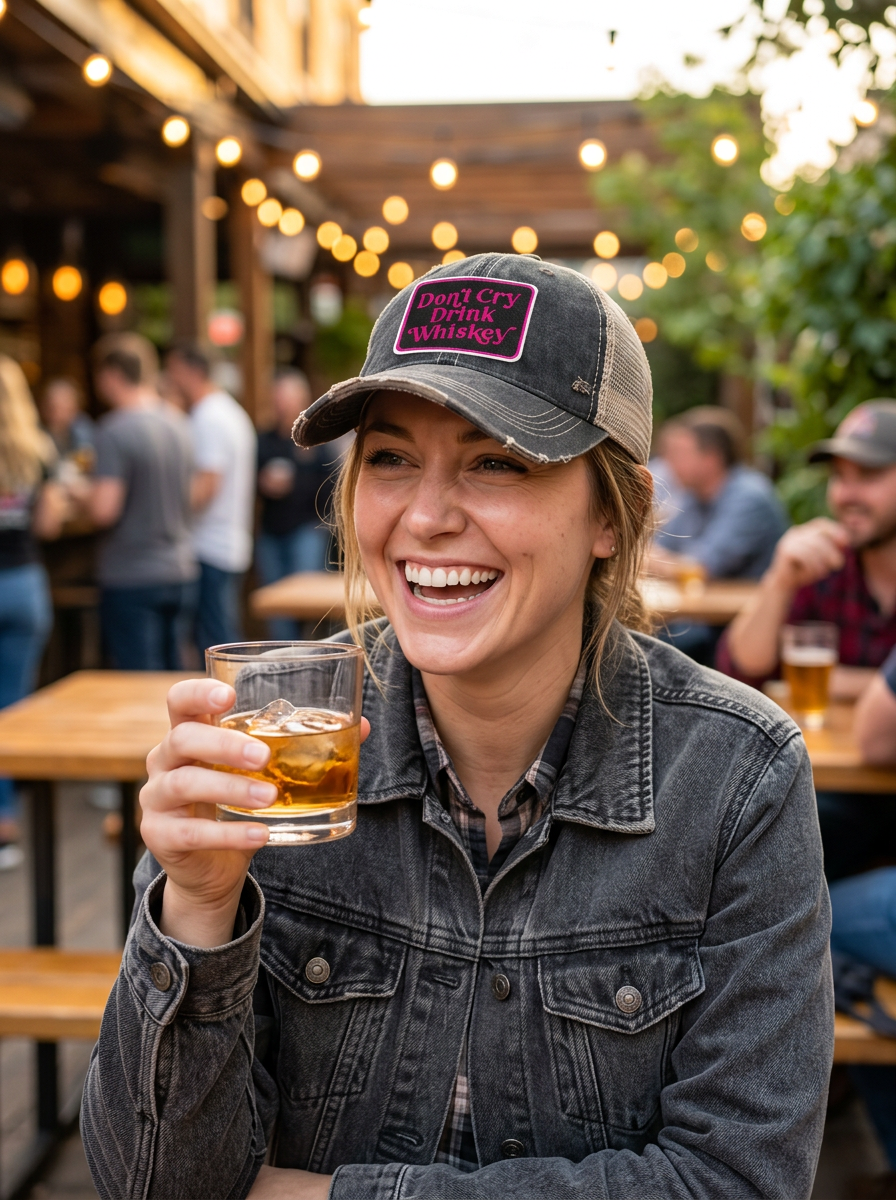 DON'T CRY DRINK WHISKEY TRUCKER Hat - 4 CHOICES