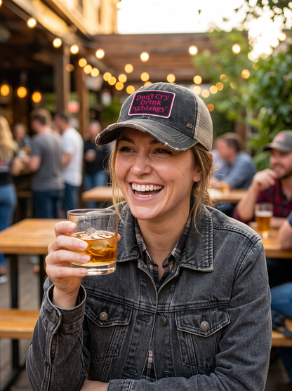 DON'T CRY DRINK WHISKEY TRUCKER Hat - 4 CHOICES